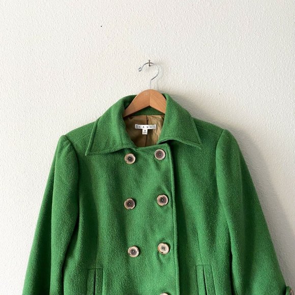 Cabi green wool blend double breasted blazer size 8 - Picture 2 of 8